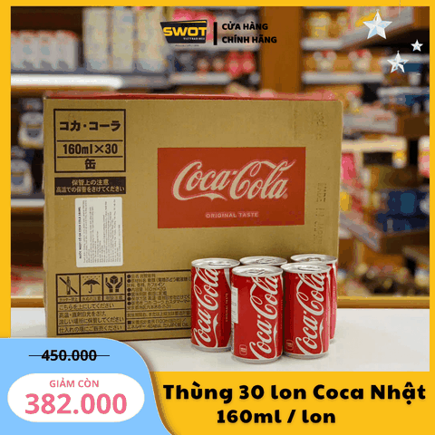 1 THÙNG NƯỚC NGỌT COCA NHẬT - 30 LON