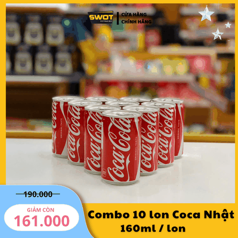COMBO 10 LON COCA NHẬT - 160ML