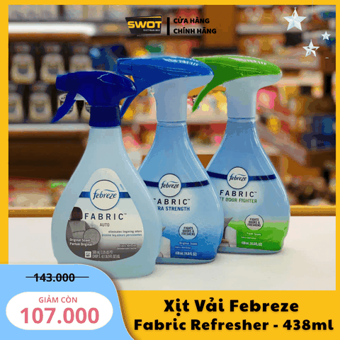 XỊT VẢI FEBREZE FABRIC REFRESHER - CHAI 438ML