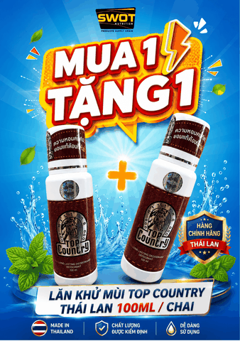 LĂN KHỬ MÙI TOP COUNTRY THÁI LAN - MUA 1 ĐƯỢC 2