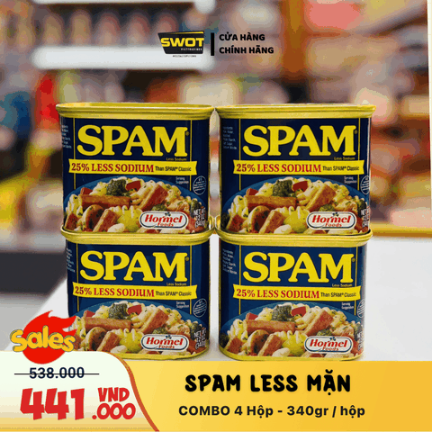COMBO 4 HỘP SPAM LESS MẶN