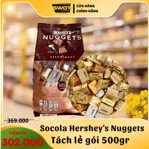 SOCOLA HERSHEY'S NUGGETS - GÓI TÁCH LẺ 500GR