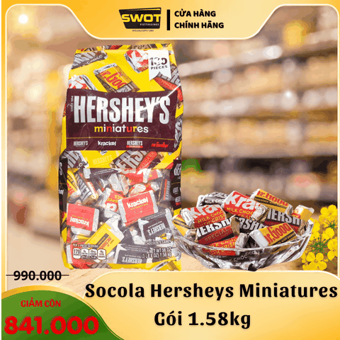 SOCOLA HERSHEY'S MINIATURES - GÓI 1.58KG