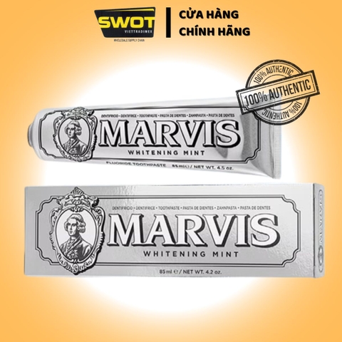 Kem Đánh Răng Marvis Ý 85ml, giúp răng chắc khỏe trắng sáng hơi thở thơm mát - SWOT