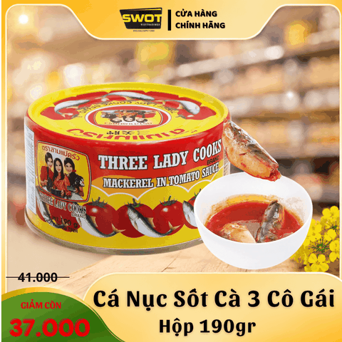 CÁ NỤC SỐT CÀ 3 CÔ GÁI CỦA THÁI LAN - HỘP 190GR