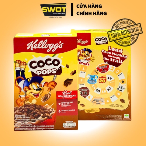 NGŨ CỐC ĂN SÁNG KELLOGG'S DINH DƯỠNG CHO BÉ CÓ NHIỀU VỊ - COCO POPS /CORN FLAKES /COCO GALAXY /FROOT LOOPS /FROSTIES - SWOT