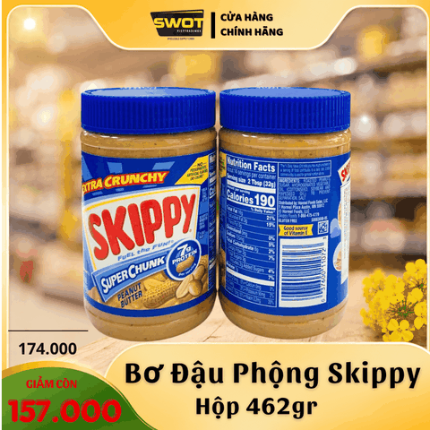 BƠ ĐẬU PHỘNG SKIPPY - HỘP 462GR