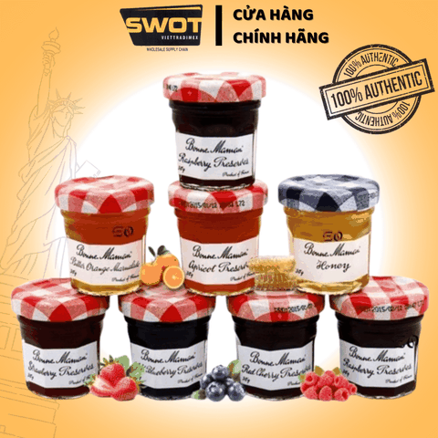 Mứt Bonne Maman các loại của Pháp, mang đến mứt trái cây cao cấp của Pháp, không chất bảo quản, giữ trọn vị tươi ngon, lựa chọn hoàn hỏa cho bữa ăn lành mạnh - SWOT