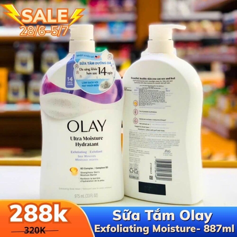 SỮA TẮM OLAY EXFOLOATING MOISTURE - CHAI 887ML