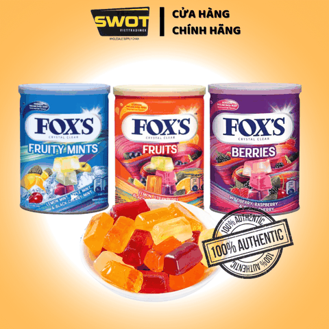 Kẹo trái cây Fox's nhiều vị, kẹo trái cây tự nhiên, an toàn sức khỏe, kẹo thơm, chua ngọt tự nhiên - SWOT