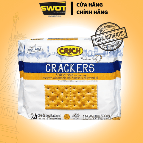 Bánh quy CRICH CRACKERS Ý 500G Salati - Salted I 30% di sale I Biscotti secchi - SWOT