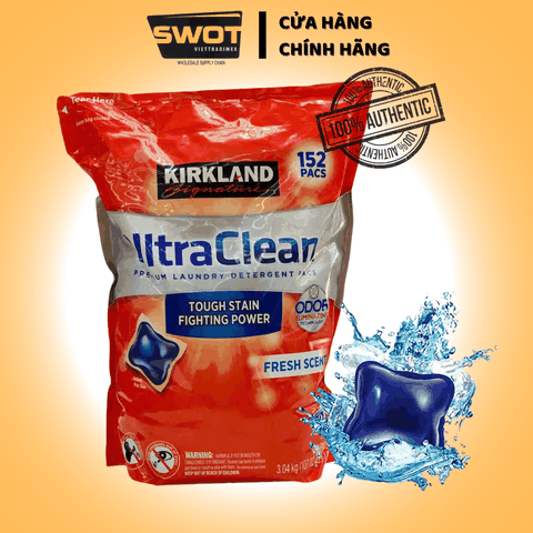 VIÊN GIẶT KIRKLAND 152 VIÊN CỦA MỸ SIÊU THƠM SIÊU SẠCH - DẠNG TÚI ZIP - SWOT