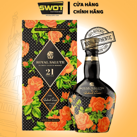 Rượu Chivas Royal Salute 21 Richard Quinn Roses Edition II 700ml là phiên bản giới hạn cao cấp, kết hợp hương vị whisky 21 năm trứ danh với thiết kế hoa hồng tinh tế của nhà thiết kế Richard Quinn - SWOT