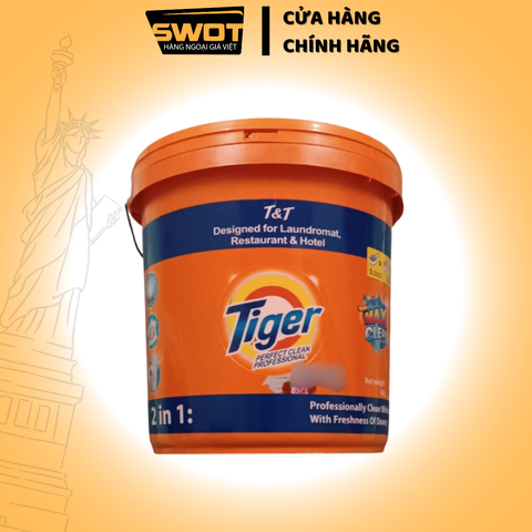 Bột giặt TIGER hương Downy 2in1 - Thùng 9kg - Giặt tay lẫn giặt máy