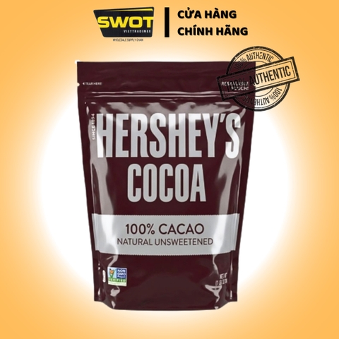Bột Cacao Hershey's Cocoa -Túi 625g 100% Cacao Nguyên Chất Không Đường - SWOT