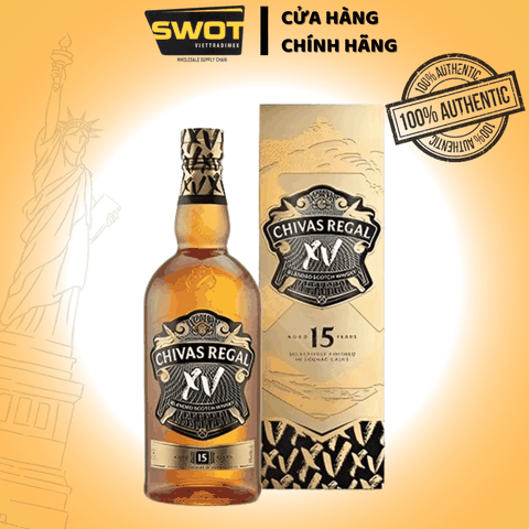 Chivas Regal 15 năm (Chivas XV) – Rượu Blended Scotch Whisky 700ml của Scotland (Anh Quốc), là một biểu tượng của phong cách pha trộn tinh tế và hương vị phức hợp, dành cho những ai yêu thích Whisky cân bằng, mượt mà và đầy chiều sâu - SWOT