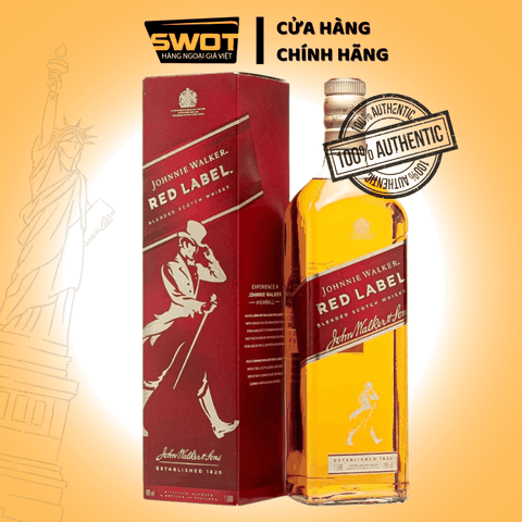 Rượu Johnnie walker Red Label 750ML (ANH QUỐC) là dòng rượu Whisky Blended Scotch nổi tiếng thế giới, được ưa chuộng nhờ hương vị mạnh mẽ, nồng nàn và khả năng giữ được vị nguyên bản khi pha chế -SWOT