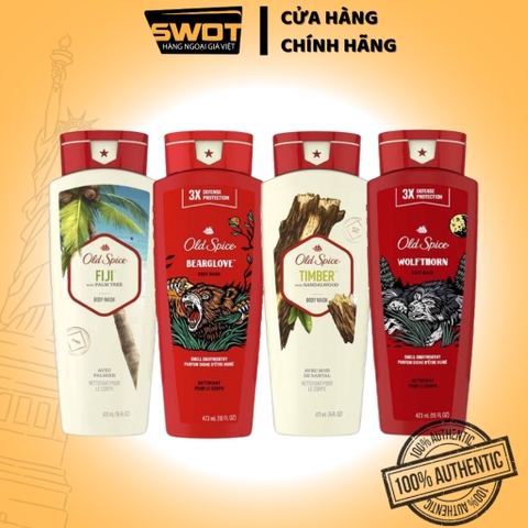 Sữa tắm nam Old Spice Body Wash Mỹ 473ml, Sữa tắm dạng gel sạch mát da tạo bọt nhiều, hương nam tính