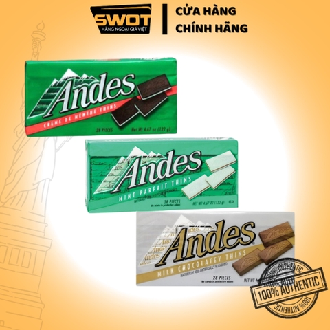 Socola Andes Mỹ nhiều vị 132g 28 viên, Chocola thơm ngon hảo hạng, tốt cho sức khỏe ăn vặt siêu ngon