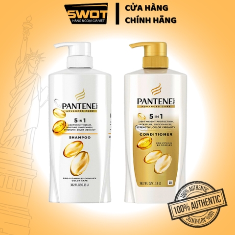 Dầu gội xả Pantene Mỹ nhiều hương, Dầu xả gội Pantene bản Mỹ cao cấp, nuôi dưỡng & ngăn rụng tóc, mượt mà óng ả cả ngày