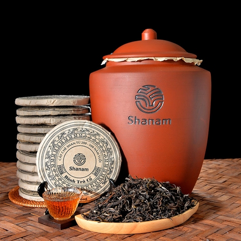 JAR OF 12 YEN BAI RAW TEA CAKES 2020/1B2L