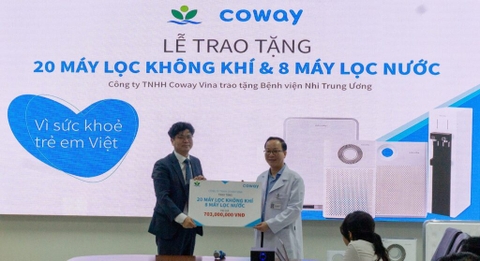 QUÀ TẶNG BỆNH VIỆN NHI TRUNG ƯƠNG TỪ COWAY VINA