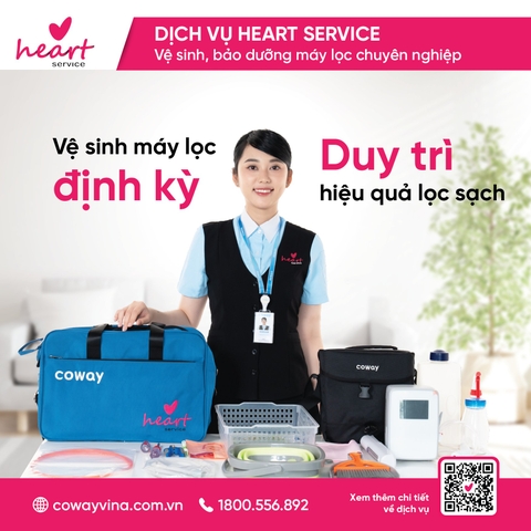 Heart Service là dịch vụ vệ sinh máy lọc định kỳ, giúp duy trì hiệu quả lọc sạch tối ưu và đảm bảo không khí trong lành cho cả gia đình.