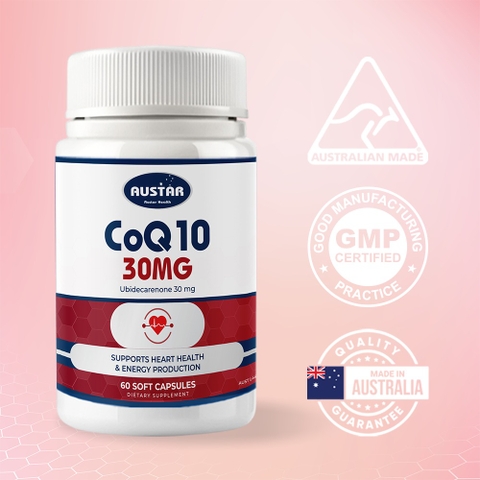 Austar CoQ10 30MG - Viên Uống Hỗ Trợ Sức Khỏe Tim Mạch( 60 Viêb)