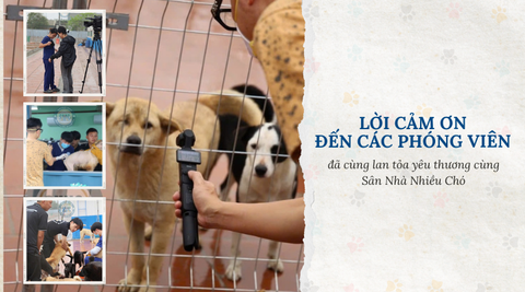 Lời cảm ơn đến các phóng viên đã cùng lan tỏa yêu thương cùng Sân Nhà Nhiều Chó