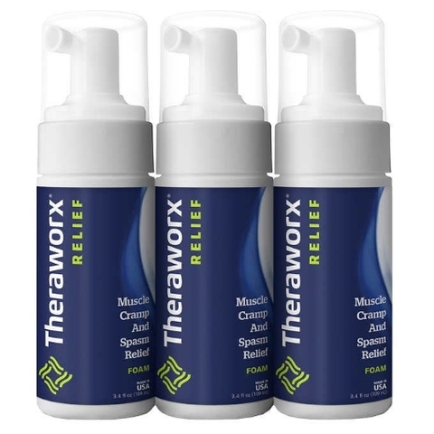 Xịt giảm đau nhức tại chỗ do chuột rút, co thắt cơ theraworx muscle cramp and spasm relief foam
