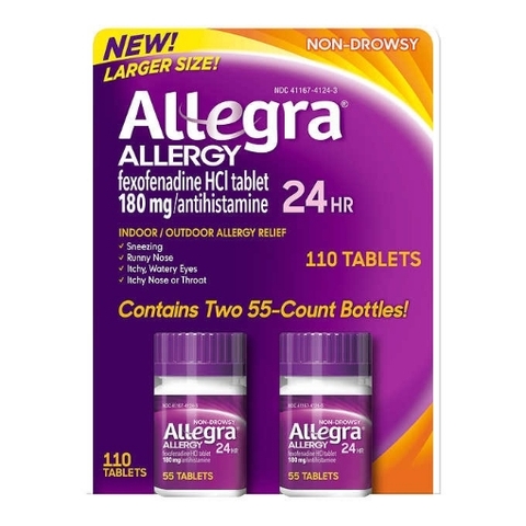 Viên uống chống dị ứng mũi allegra allergy non-drowsy