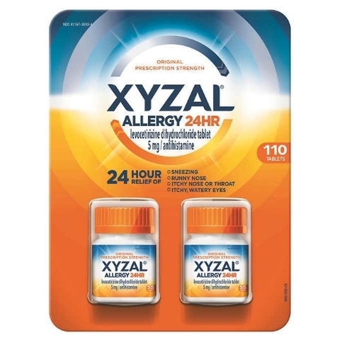 Thuốc chống dị ứng 24 giờ xyzal allergy 24 hour antihistamine 5 mg