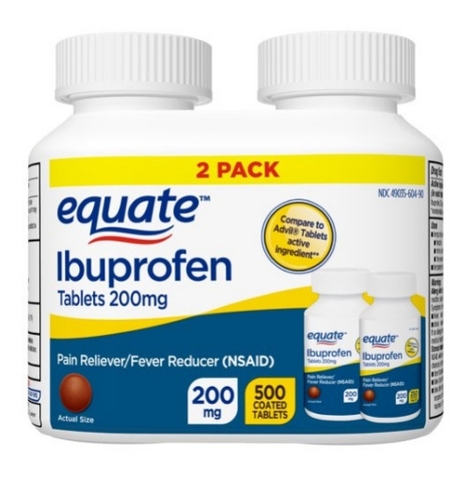 Thuốc giảm đau, hạ sốt equate ibuprofen tablets 200 mg - pain reliever/fever reducer