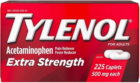 Thuốc giảm đau và hạ sốt tylenol extra strength, 225 viên
