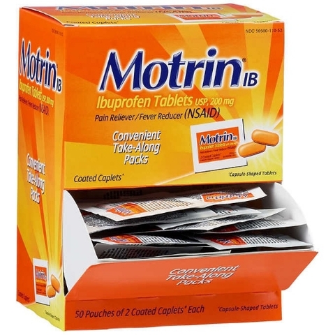 Thuốc giảm đau, hạ sốt motrin ibuprofen pain reliever and fever reducer caplets