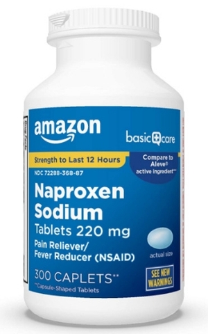 Thuốc giảm đau, hạ sốt amazon basic care naproxen sodium tablets