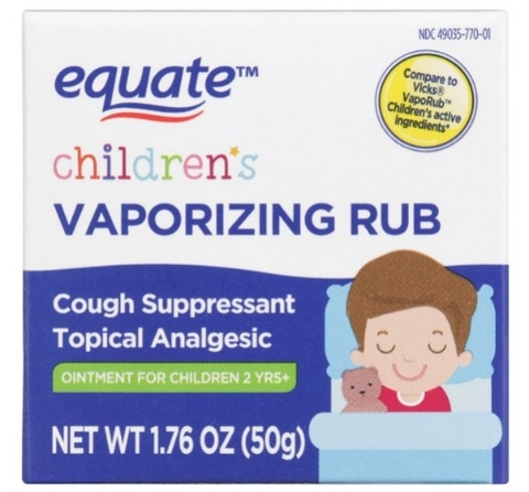 Thuốc mỡ xoa bóp giảm đau dành cho trẻ em equate children's vaporizing rub ointment