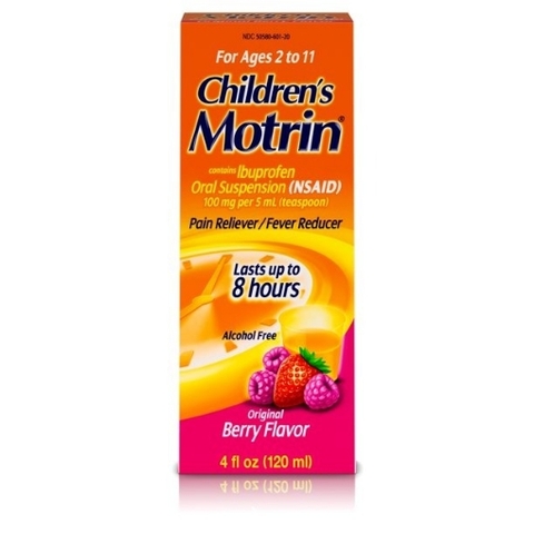 Siro giảm đau hạ sốt dành cho trẻ em từ 2-11 tuổi children's pain reliever / fever reducer oral suspension medicine, berry flavor