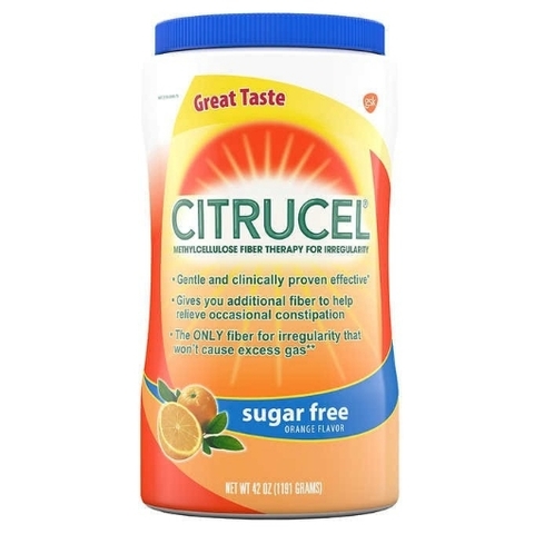 Bột hòa tan bổ sung chất xơ hương cam citrucel fiber sugar free powder