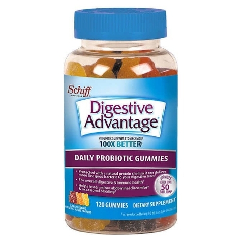 M26 PROBIOTIC120 Kẹo dẻo hỗ trợ tiêu hóa schiff digestive advantage probiotic, 120 Gummies