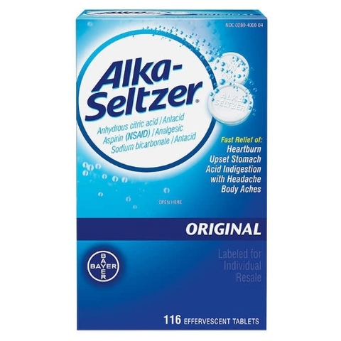 Viên sủi giảm chứng khó tiêu, ợ nóng & ợ chua alka - seltzer original