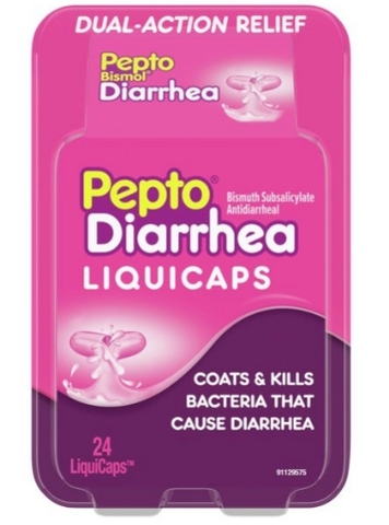 Thuốc trị tiêu chảy pepto bismol anti diarrhea fast relief liquicaps, 24 viên