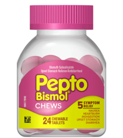 Viên nhai pepto bismol, hỗ trợ tiêu hóa nhanh và hiệu quả khỏi buồn nôn - pepto bismol chews, fast and effective digestive relief - 24 chewable tablets