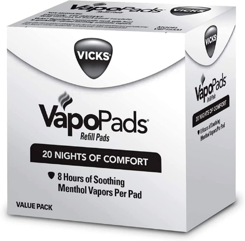Miếng đệm mùi hương dành cho máy tạo độ ẩm vicks vapopads - soothing menthol vapor pads for vicks humidifiers, 20 count