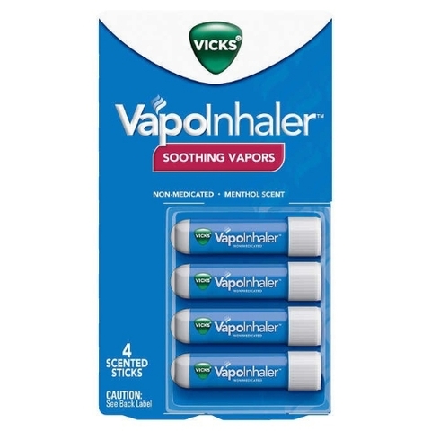 Ống hít thông mũi vicks vapolnhaler 4 scented sticks