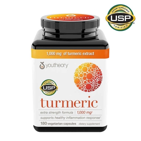 Viên uống tinh chất nghệ Youtheory Turmeric Extra Strength Formula 1000mg, 180 viên