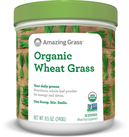 Bột cỏ lúa mì hữu cơ Amazing Grass Organic Wheatgrass Powder, 240g