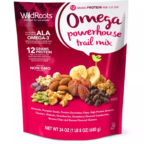 Hạt và trái cây khô tổng hợp WildRoots Omega Powerhouse Trail Mix