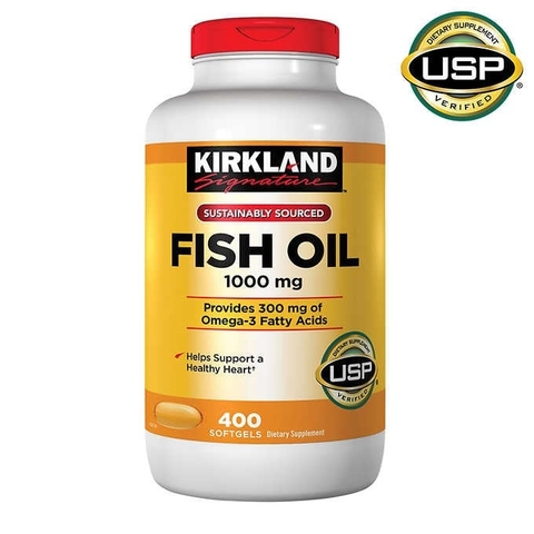 M16 KS FISH 400 Viên uống dầu cá Kirkland Signature Fish Oil 1000 mg, 400 viên