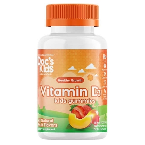 Kẹo dẻo bổ sung Vitamin D3 dành cho trẻ em Doc's Kids Vitamin D3 Kids Gummies 25 mcg